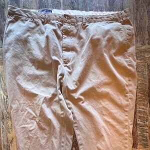 Ralph Lauren Chino Pants Mens Size Big & Tall 48x30 Khaki Straight Leg Trousers